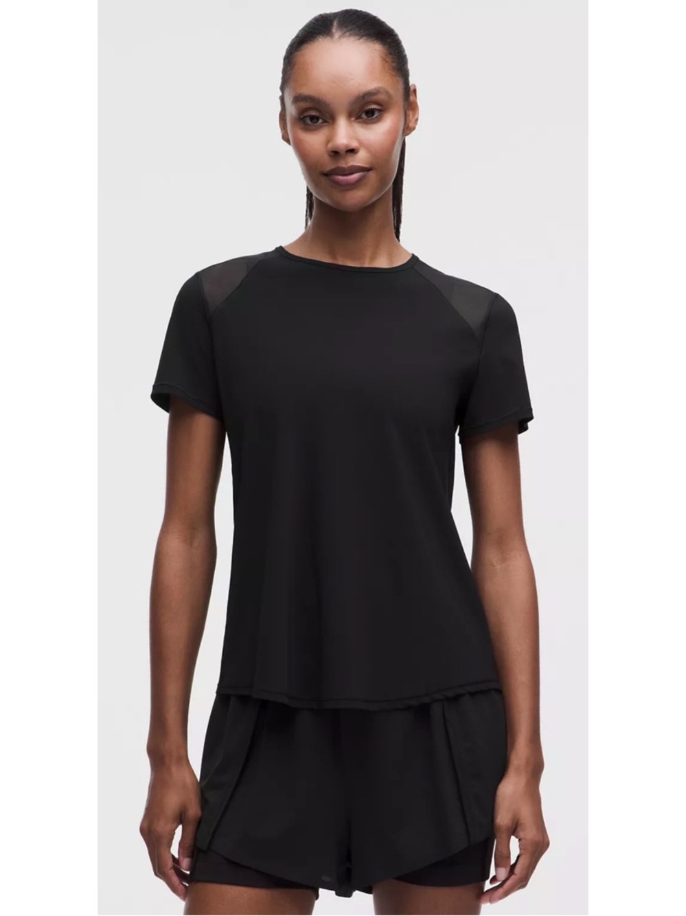 Lululemon Sculpt Short Sleeve Mesh Top Black 2 NWT Star Trek Starfleet Academy